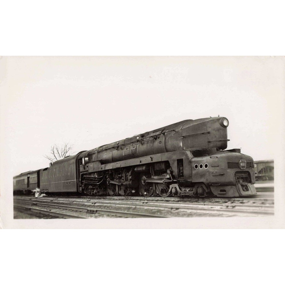 PRR Pennsylvania Railroad T1 #6111 Steam Locomotive Photo Chicago IL 1947